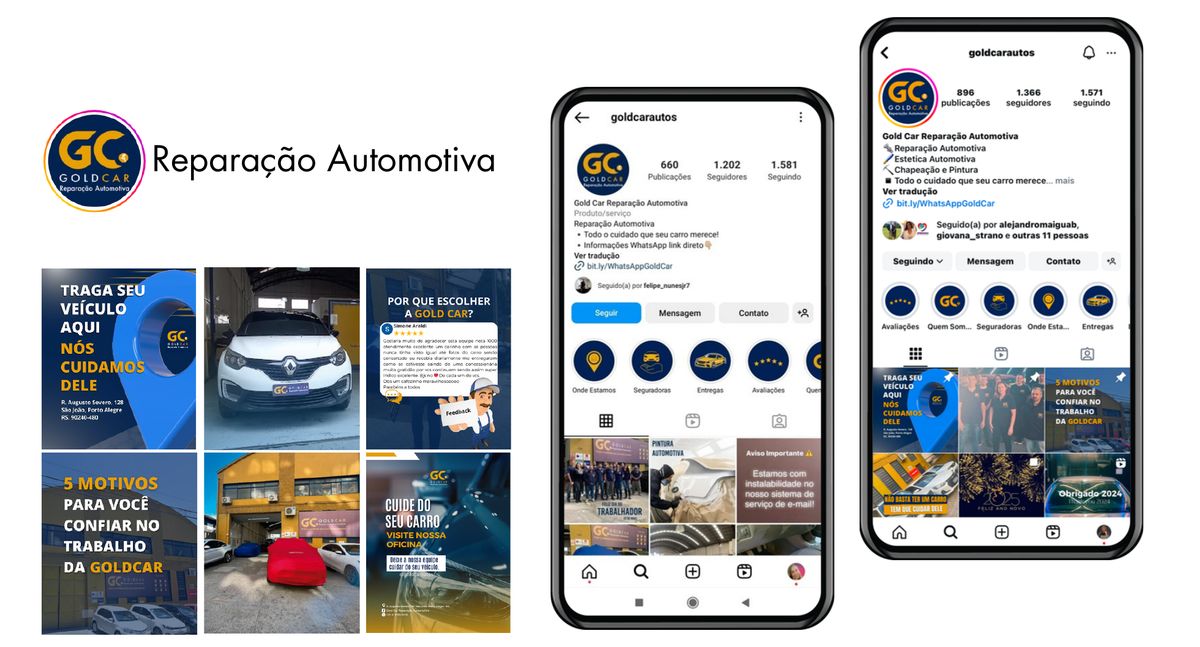 Perfil e publicações de Gold Car no Instagram